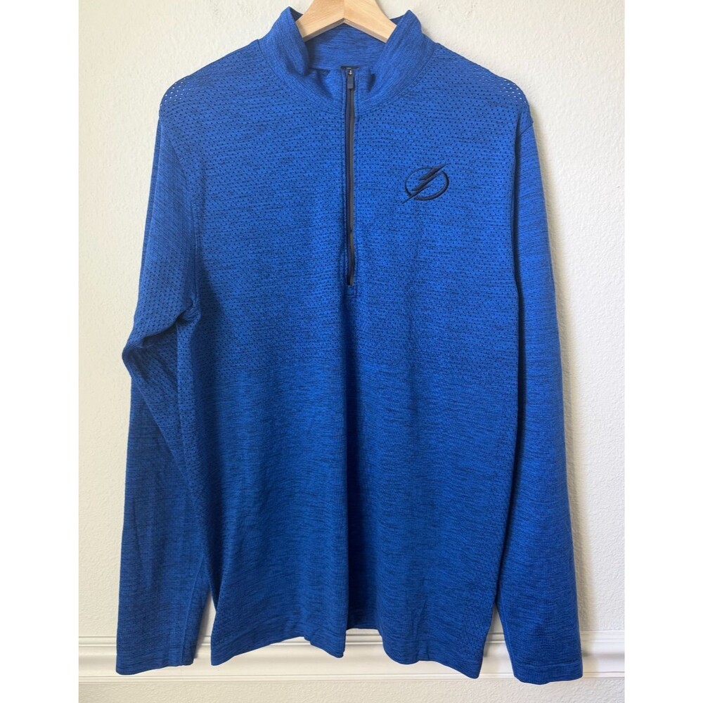 Lululemon Tampa Bay Lightning NHL Metal Vent Tech 1/4 Zip Pullover Blue Adult L